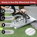 Ruedamann 3 Feet X 30.3 inch Portable Wheelchair Ramp for Home Steps, Non-Slip Aluminum Wheelchair Ramp, Folding Ramp for doorways, shed, Warehouse, Threshold Ramp for Scooters, Stairs, Easy to Clean