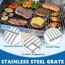 SafBbcue 97888 Grill Grates for Monument Grill 24633 13892 17842 24367 35633 41847NG Grill Replacement Parts, Stainless Steel Cooking Grids for Monument 35633R 35633B D405 D425 4-Burner Accessories