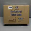 GOZILLA Small Turtle Tank Kit+Water Pump+Lamp, Acrylic Turtle Tank Starter Kit with Adjustable 5W Water Pump and Timing/Dimming Lamp, Multi-Functional Area for Small Turtles(Black Kit).