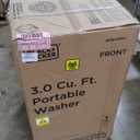 BLACK+DECKER 3.0 Cu. Ft. Portable Washer, 26.5 lb. Capacity Washing Machine, 6 Cycles, Quick Connect Sink Adapter and Drain Hose Included, Transparent Lid & LED Display, BPW30MW, White