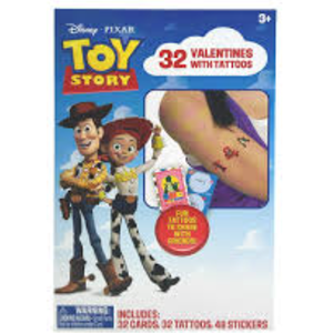 Disney · Pixar Toy Story Valentine Cards with Tattoos, 32 ct 
 2 Pack