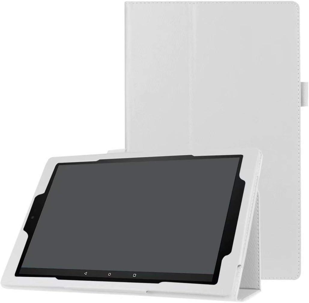 Amazon New Kindle Fire HD10 5th 7th 9th Generation (2015 2017 2019 Release) Smart Cover, Ultra Slim Folio Stand Auto Sleep/Wake Up Leather Case for New Fire HD 10 2015 10.1 inch (Li-White)