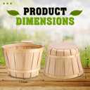 6 Pack 11 x 6.7'' Large Round Wooden Baskets with Handles, Handmade Wood Basket, Bushel Baskets, Farmers Market Baskets, Apple Baskets, Wooden Baskets for Indoors Outside Personal or Commercial Use