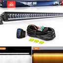 Nilight LED Light Bar with Amber DRL 40.3 Inch 165 W Single Row Anti-Glare Flood Spot Combo DRL Slim Offroad Light IP68 w/ 14 AWG DT Wiring Kit for Pickup Truck SUV ATV UTV Boat 4x4