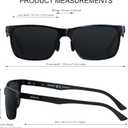Carbon Fiber Sunglasses for Men Polarized Ultralight Classic Square Sun Glasses Driving Fishing Golf