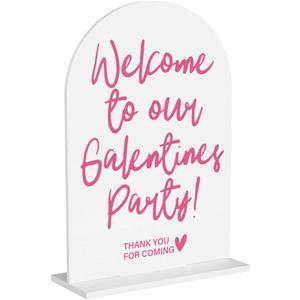 Galentines Girls Nights Decorations Sign Welcome Galentines Day Decor for Party Bar Valentine's Day Sign Decorations for Home Bar Valentines Gifts for Bestie Girls