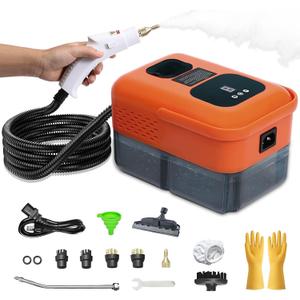 Heavy Duty Handheld Steam Cleaner, 9 Gears Control Pressurized Steamer for Cleaning with 14 Accessories, Multipurpose Steam Cleanr for Home Use, Floor, Upholstery, Kitchen, Bathroom, Grout and Car