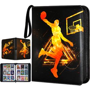 Basketball Cards Binder 900 Pockets, Trading Cards Holder Card Collectors Album,Trading Card Binder 9 Pocket with 50 Removable Sleeves for Basketball Card and Sports Card