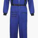 Jutrisujo Astronaut Costume Adult for Mens Space Suit Spaceman Explorer Flight Suit Cosplay Costumes Halloween 3XL