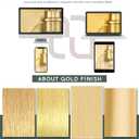 Bathroom Light Fixtures, 6 Light Brushed Gold Vanity Light, 38 Inch Modern Wall Sconces with Globe Clear Glass Shade, Vanity Lighting Fixtures Over Mirror, VL195-BG-6