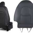 for Tesla Model Y 3 S X (Juniper & Highland Included) Seat Back Kick Protectors for Kids Kick Mats Leather Back Seat Cover Protect from Mud, Stains, Scratches, Set of 2 for Tesla Accessories