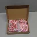 Ecally 96 Pcs Valentine's Day Bracelet Bulk Love Heart Pink Red Clay Beaded Bracelets Set for Stackable Stretch Party Favor Birthday Accessories Jewelry Gifts