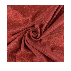 58/60'' Wide Soft Shiny Stretch Metallic Knit Fabric, Two Color Fabric, Unique. Used for Dancewear Wedding Dress DIY Clothing Fabrics(Red)