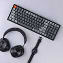 Keychron K4 RGB Hot Swappable Mechanical Keyboard, 96% Layout Bluetooth Wireless/USB Wired Computer Keyboard with Gateron G Pro Red Switch Aluminum Frame for Mac Windows-Version 2