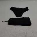 Women's High Waisted Bikini Swimsuit Two Piece Strapless Bandeau Cheeky Bathing Suits (Medium, Black)
