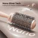AIMIKE Round Brush for Blow Out, Medium Round Hair Brush w/Nano Ion Thermal Ceramic Tech, Professional RoundBrush for Blow Drying & Styling, Maximum Volume and Shine, Barrel 1.7 inch