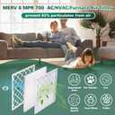UBeesize Air Filter 16x20x1(9-Pack), MERV 8 MPR 700 AC/HVAC Furnace Air Filters,Deep Pleated Air Cleaner,1x Reusable Plastic Frame+9 x Filter Replacements,Breathe Fresher Home And Office