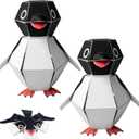 Ruirgo 2Pack Bouncing Buddy Penguin Craft Kit,3D Cute DIY Origami Jumping Penguin,Fun Creative Handmade Origami,Intellectual Interactive