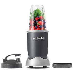 nutribullet Personal Blender, Shakes, Smoothies, Food Prep, and Frozen Blending, 24 Ounces, 600 Watt, Gray, NBR-0601WM (One Cup, Clear)