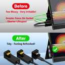 AGVEE 180 Degree Angled USB-C to USB-C Adapter and 2 Direction U-Shaped Mini HDMI to HDMI Converters, HDMI 2.0 4k@60HZ, Coupler Extender Extension for Portable Display Monitor, Black