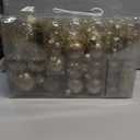 SHareconn 86PCS Christmas Tree Ornaments Clear Set,Shatterproof and Clear Plastic Baubles for Xmas Tree Decor, Holiday Wedding Party Decoration,Champagne (86CT)