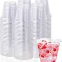 Lilymicky 300 Pack 9 oz Clear Plastic Cups, 9 Ounce Disposable Plastic Drinking Cups, Crystal Clear, for Parties, Ceremonies, Events