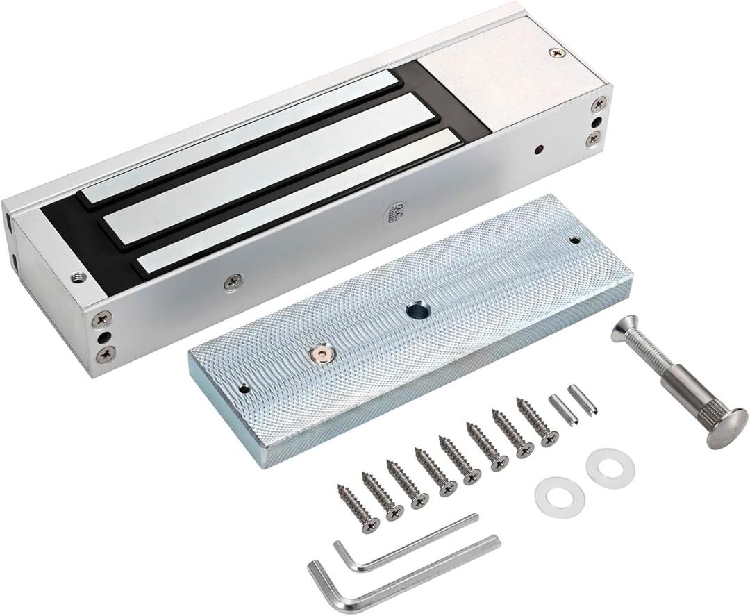 Electromagnetic Lock 1200LBS 500KG Holding Force 5 Wire Signal Output LED Electric Magnetic Door Lock 12V Fail Safe NC Mode for Access Control System