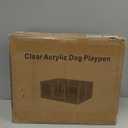 Clear Acrylic Dog Play Pen Indoor - 59 Inch 10-Panel Pet Enclosure for Small Dogs & Cats, Outdoor Use with Door, Easy Assemble & Cleaning