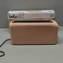 bella 2 Slice Slim Toaster, Fitsanywhere™ Kitchenware, 6 Setting Shade Control with Reheat & Cancel Buttons, Fits sourdough, 10” Long Slot, Anti Jam & Auto Shutoff, 900 Watt, Blossom
