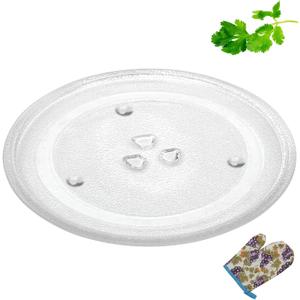 HOME RIGHT Microwave Glass Plate, 12-1/2" Microwave Turntable Tray Glass Plate Replacement, Compatible LG, Samsung, Kenmore, Hotpoint, Panasonic And GE.
