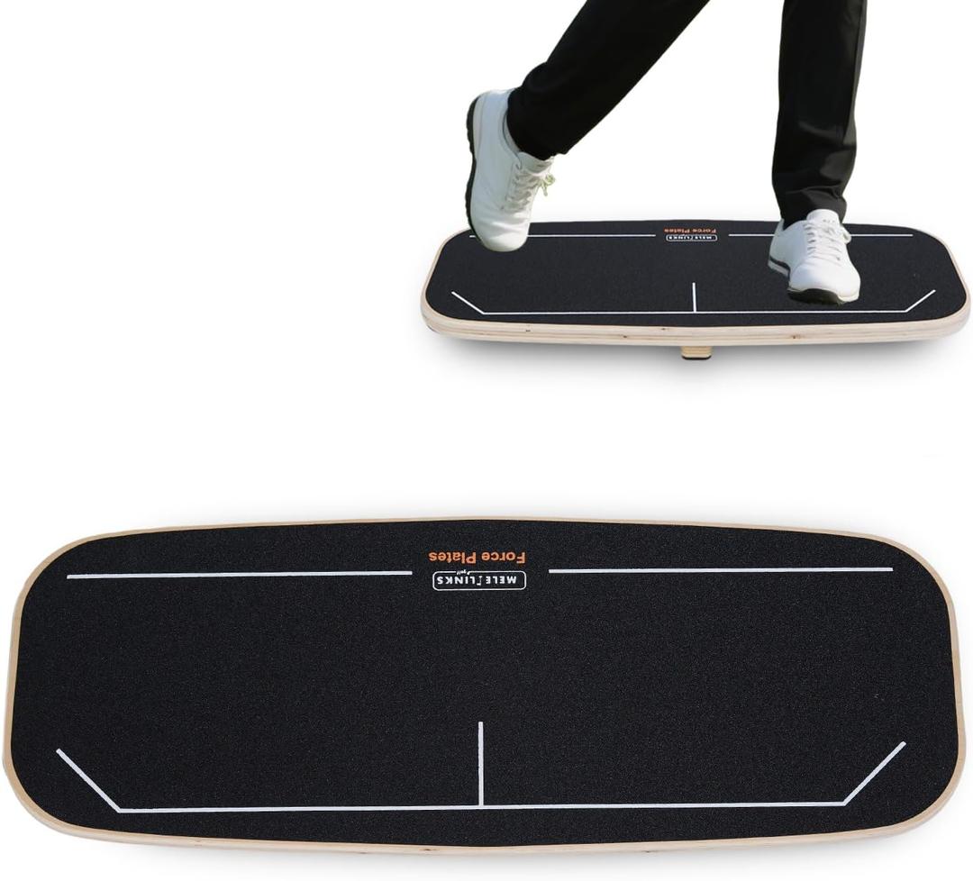 Golf Pressure Plate, Golf Weight Shift Board, Teaching Tool for Club Practice & Drills, Golf Swing Trainer, Improve Balance & Accuracy, Golf Training Aid for Increased Power & Swing Rhythm (Black)