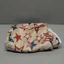 4th of July Round Fitted Tablecloth with Elastic Edge,Water-Resistant Picnic Patriotic Independence Memorial Day Table Cover for 40-44" Found Tables Red Blue Star Table Cloth for Dinner,Outdoor,Patio