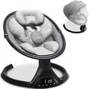 Baby Swings for Infants - Lulabelle Portable Infant Swing with Adjustable Height, 5 Sway Speeds with Remote Control, Lullaby Songs, Stationary Seat Baby Swing - for Girls & Boys.