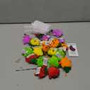 Hotop 20 Sets Positive Stuffed Dancing Fruit Vegetable Plush Keychains Thank You Card Appreciation Gift Bulk for Employees Coworkers