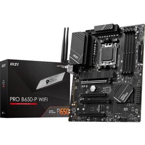 MSI PRO B650-P WiFi ProSeries Motherboard (AMD AM5, ATX, DDR5, PCIe 4.0, M.2, SATA 6Gb/s, USB 3.2 Gen 2, HDMI/DP, Wi-Fi 6E, AMD Ryzen 7000 Series Desktop Processors)
