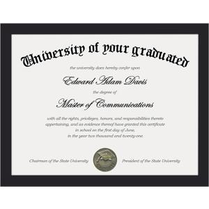 upsimples Marco de certificado con plexigls transparente, marcos de grado de diploma de fotos de 8.5 x 11 pulgadas para pared y mesa, negro, 1 paquete