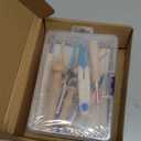 35 Pcs Punch Needle Kit, Punch Needle Tool Adjustable Punch Needle Embroidery Kits Include Wooden Handle Embroidery Pen Set, Big Eye Needles, Punch Needle Cloth - Valentines Gifts for Adults Beginne