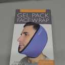 LotFancy Face Ice Pack Wrap for TMJ, Wisdom Teeth, with 4 Reusable Hot Cold Therapy Gel Packs, Pain Relief for Head, Oral and Facial Surgery, Dental Implants, Blue (Blue(one Size Fits Most))