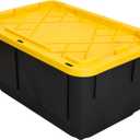 GREENMADE Pro Storage Boxe, 48 Quarts, Black/Yellow, Pack of 1 