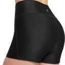baleaf Women's 3"/5"/6"/8" High Waisted Swim Shorts Tummy Control Swimsuits Bottoms Modest Board Shorts UPF 50+ (Large, Black)