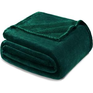 Exclusivo Mezcla Fleece Blanket Twin Size for Bed, Super Soft and Warm, All Season Use, Cozy, Plush, Lightweight, 90x66 Inches, Forest Green (Twin XL (66"x90"))