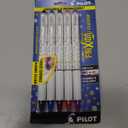 Pilot FriXion Clicker Erasable Design Collection Dots, Refillable & Retractable Gel Ink Pens, Fine Point (0.7mm), Assorted Ink, 5-Pack (15220)