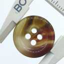 Ecru, Brown and Grey Watercolour Buttons - Horn Buttons for Shirts, Jackets, Americans and Coats - Sewing Accessory - Made and Shipped from Spain (Brown 12 mm)