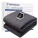 Westinghouse Heated Blanket Full Size, Electric Heating Blanket with 10 Heating Levels, 12 Hours Auto Off, Fast Heating Warming Blanket, Machine Washable(Full, 72x84 Inches, Charcoal)