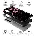 ZISKGZO Compatible for Samsung Galaxy S25 Ultra 5G Case, 2 Layer Hard Shell Silicone Cover 2 in 1 Shockproof Protective Phone Case,Cherry Blossoms