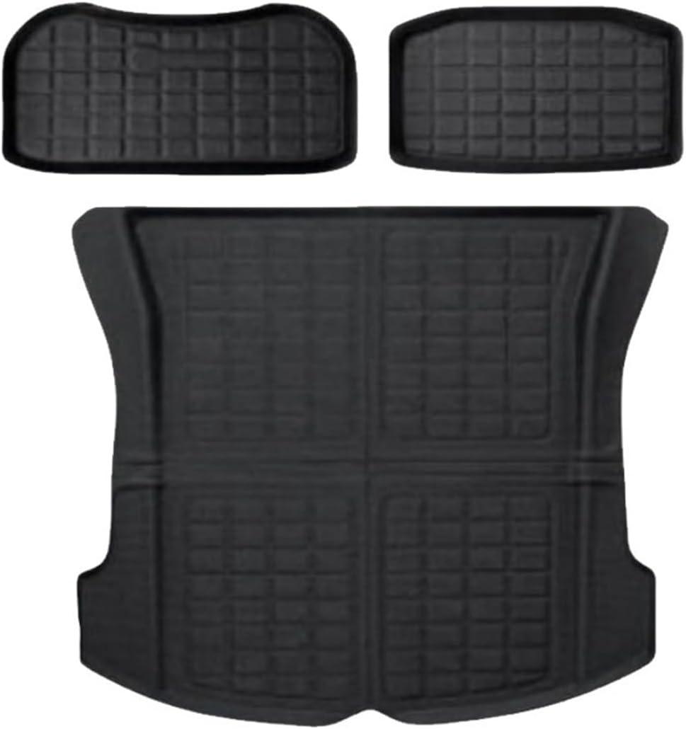 Compatible with Tesla Model 3&Model Y 2020-2024 Highland XPE Floor Mats,LHD&RHD All Weather Waterproof Anti-Slip Trunk Mats Cargo Liner(M3 20-23 Trunk)