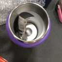 Insulated Water Bottle with Straw Lid,12 oz Stainless Steel Vacuum Metal Bottle with Silicone Handle,Violet