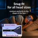 Light Blocking Sleep Mask for Men & Women, Night Shade Blackout Mask for Sleep, Travel Eye Cover with Memory Foam, 3D Night Blindfold, Washable & Adjustable Eye Covers for Sleeping - One Size Fits All