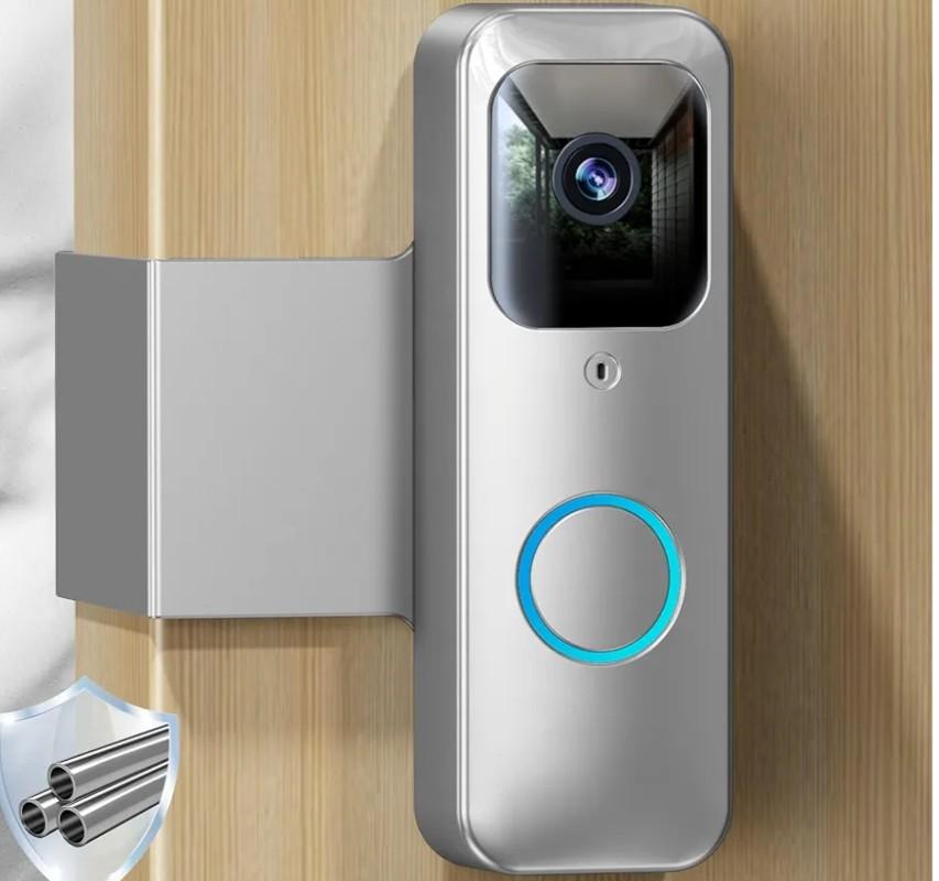 NANW Blink Doorbell Mount, NANW Full-Metal Anti-Theft Doorbell Camera Mount for Blink Video Doorbell 1st Gen, Not for 2nd Gen (Newest Model), No-Drill and Not Block Motion Sensor Bracket, Silver