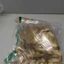 Christmas Blonde Wig with Red Bow and Necklace Girls Women Long Braids Christmas Costume Wig Accessory